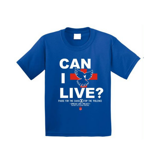 Royal Blue "Can I Live?" t shirt